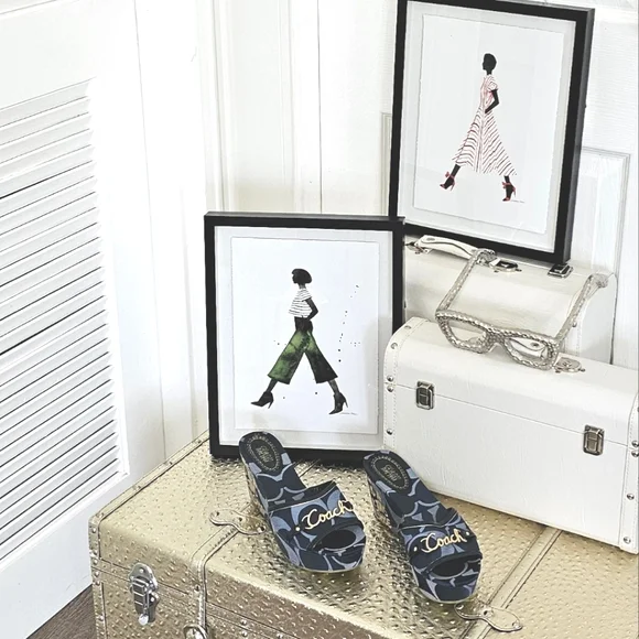 COACH CARISSA HEELS💙💛 - Picture 3 of 14